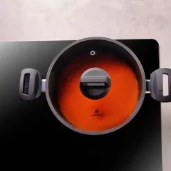 Online Aqua Granite Non-Stick Induction Shallow Casserole, 24cm, Blue Pots|Induction Cookware