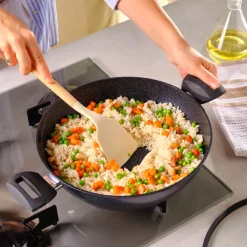 Hot Aqua Granite Non-Stick Induction Shallow Casserole, 30m, Blue Pots|Induction Cookware