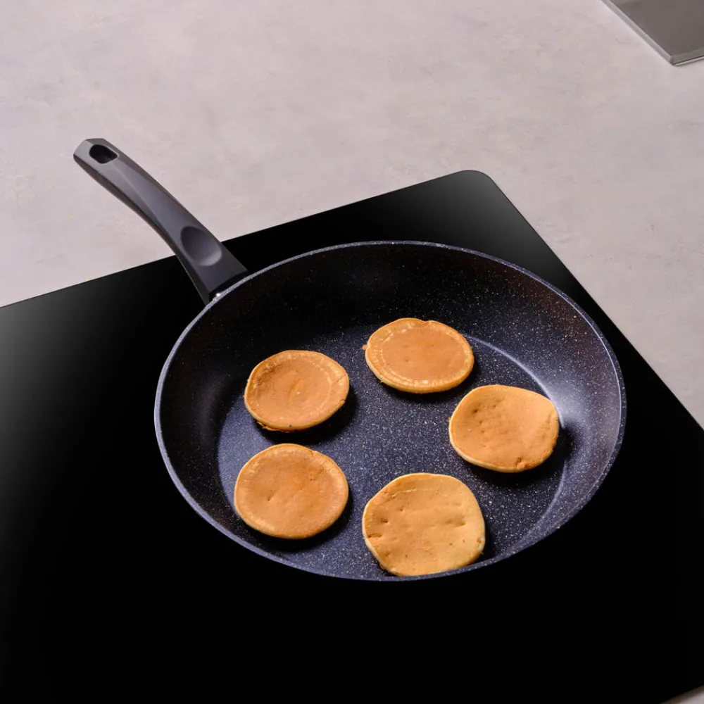 Online Aqua Granite Non-Stick Induction Frying Pan, 30cm, Blue Pans