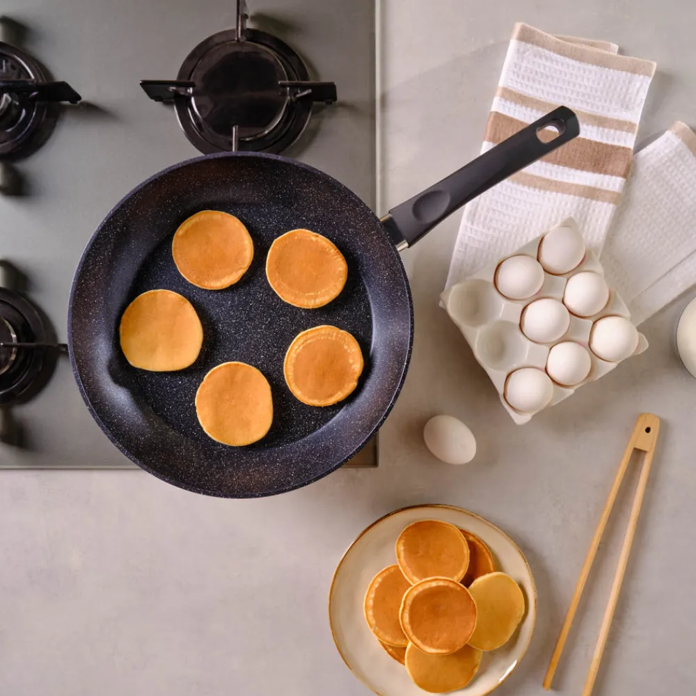 Online Aqua Granite Non-Stick Induction Frying Pan, 30cm, Blue Pans