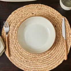 New Aria Reactive Glaze Pasta Bowl, 20cm, Beige Pasta Bowls