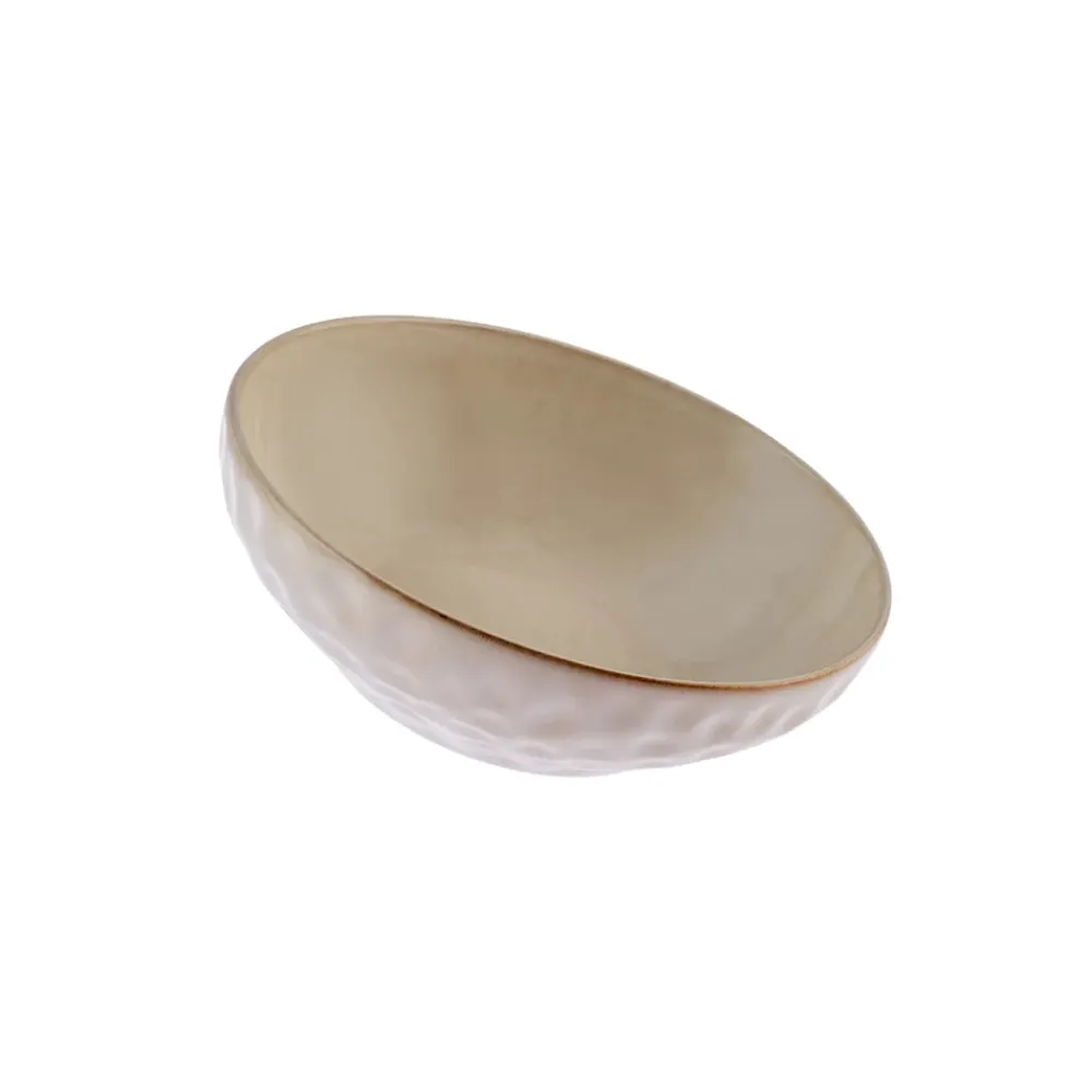Outlet Aria Reactive Glaze Serving Bowl, 27cm, Beige Bowls