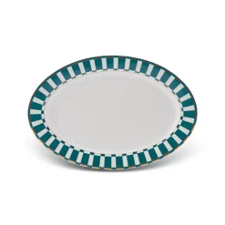 New Aries Porcelain Serving Platter, 36cm, Green Multi Serving Platters