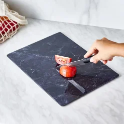 Discount Ayaz Glass Chopping Board, 35cmx26cm, Black Chopping Boards