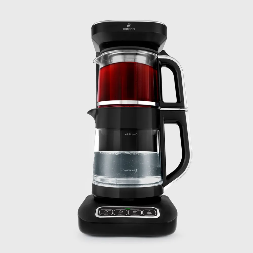 Çaysever Robotea Pro 4 in 1 Talking Automatic Glass Tea Machine, Water Heater, and Filter Coffee Brewing Machine, 2500W, Tea Machines