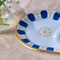 Clearance Belem 12-Piece Glass Turkish Tea Set for 6 People, 132ml, Navy Turkish Tea Sets