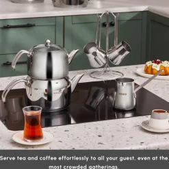 Hot Belgrad 15-Piece Complete Stainless Steel Kitchen Cookware Set Stainless Steel Cookware Sets