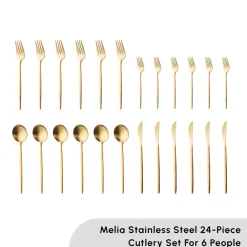 Online Bella 24-Piece Cutlery Set for 6 People, Cutlery Sets