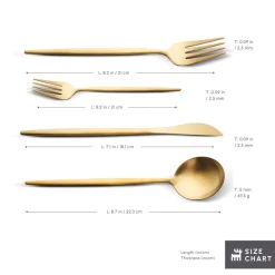 Online Bella 24-Piece Cutlery Set for 6 People, Cutlery Sets