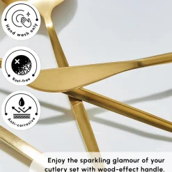 Online Bella 24-Piece Cutlery Set for 6 People, Cutlery Sets