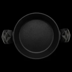 Discount BioDiamond Non-Stick Antibacterial Handle Induction Shallow Casserole with Lid, 3.2L, Black Pots|Induction Cookware