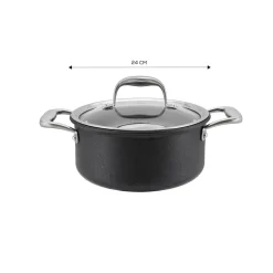 Online BioDiamond Pro Non-Stick Induction Stockpot with Lid, 24cm, Black Pots|Induction Cookware
