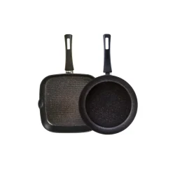 Best Blackgold Biogranite 2-Piece Induction Pan-Grill Set, Pan Sets|Induction Cookware