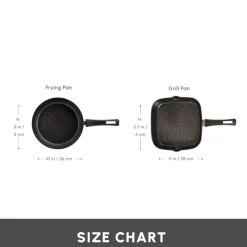 Best Blackgold Biogranite 2-Piece Induction Pan-Grill Set, Pan Sets|Induction Cookware