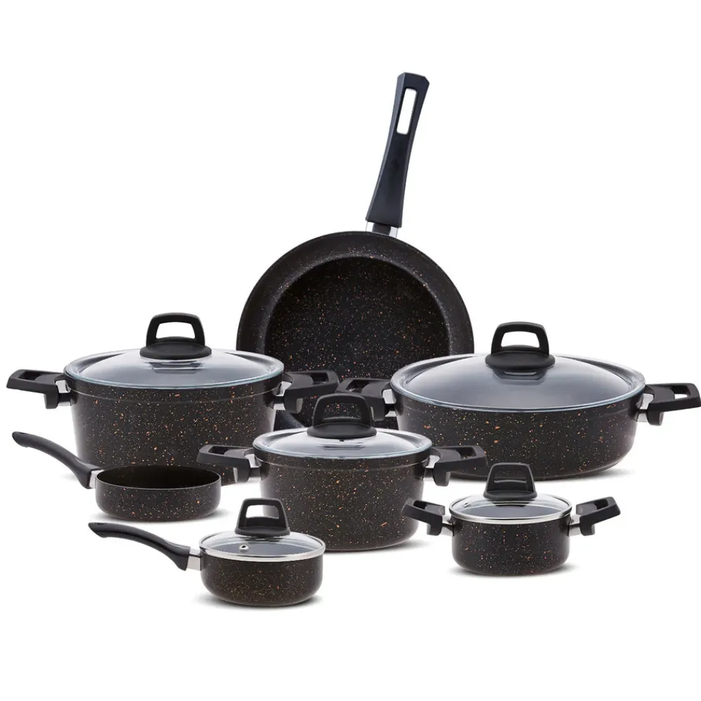 Blackgold Biogranite 12-Piece Non-Stick Cookware Set, Biogranite Cookware Sets