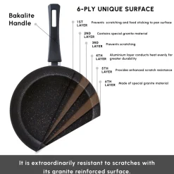 Blackgold Biogranite 12-Piece Non-Stick Cookware Set, Biogranite Cookware Sets
