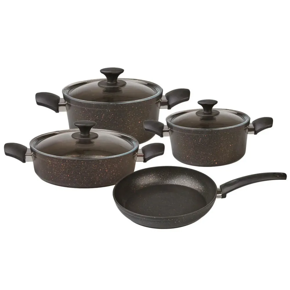 Blackgold Biogranite 7-Piece Non-Stick Induction Cookware Set, Induction Cookware|Biogranite Cookware Sets