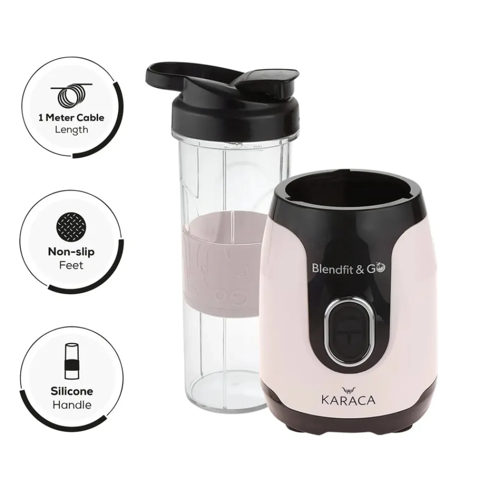 Online Blendfit Go Personal Smoothie Blender, 2x600ml Bottle, 550W, Retro Cream Blenders