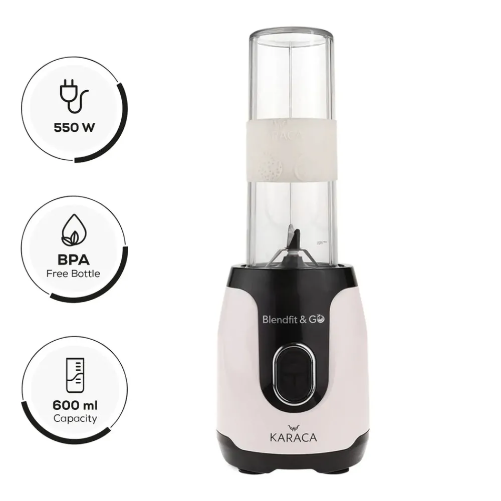 Online Blendfit Go Personal Smoothie Blender, 2x600ml Bottle, 550W, Retro Cream Blenders