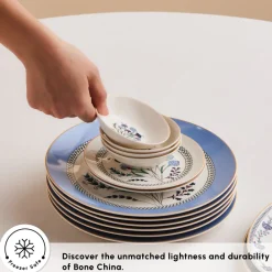 Clearance Bone China Blue Clove 26-Piece Serveware Set for 6 People, Multi See All Serveware Sets|Forever Bone China Serveware Sets