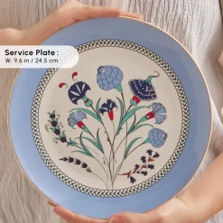 Clearance Bone China Blue Clove 26-Piece Serveware Set for 6 People, Multi See All Serveware Sets|Forever Bone China Serveware Sets