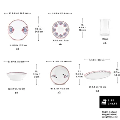 Online Bone China Nakkaş 26-Piece Serveware Set for 6 People, Multi See All Serveware Sets|Forever Bone China Serveware Sets