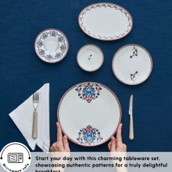 Online Bone China Nakkaş 26-Piece Serveware Set for 6 People, Multi See All Serveware Sets|Forever Bone China Serveware Sets
