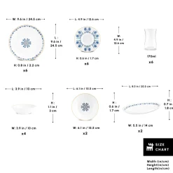 New Bone China İznik 26-Piece Serveware Set for 6 People, Multi See All Serveware Sets|Forever Bone China Serveware Sets