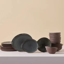 Hot Bonn 24-Piece Reactive Glaze Dinner Set for 6 People, Multi See All Dinner Sets|Reactive Glaze Dinner Sets