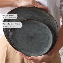 Hot Bonn 24-Piece Reactive Glaze Dinner Set for 6 People, Multi See All Dinner Sets|Reactive Glaze Dinner Sets