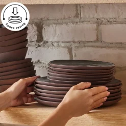 Hot Bonn 24-Piece Reactive Glaze Dinner Set for 6 People, Multi See All Dinner Sets|Reactive Glaze Dinner Sets