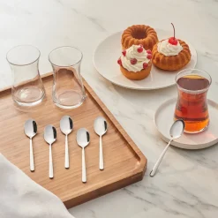 Best Boreas 6-Piece Stainless Steel Tea Spoon, Silver Tea Set|Cutlery Sets