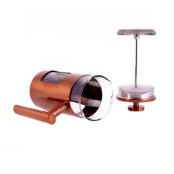 New Borosilicate Glass Copper French Press, 350ml, Copper Silver French Press