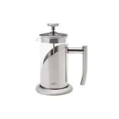 Online Borosilicate Glass Stainless Steel French Press, 350ml, Silver Transparent French Press