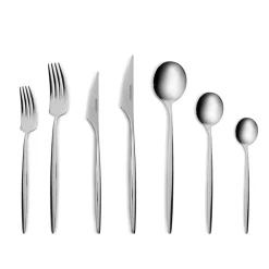 Sale Braga 84-Piece Stainless Steel Cutlery Set for 12 People, Platin Cutlery Sets