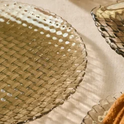 Discount Braid Lustre Glass Dinner Plate, 28cm, Dinner Plates