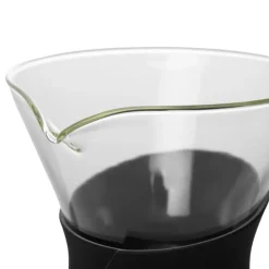 Clearance Brewy Glass Coffee Dripper, 700ml, Black Transparent Cafetieres