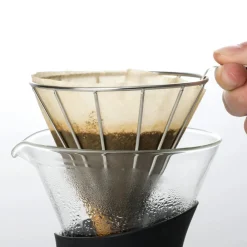 Clearance Brewy Glass Coffee Dripper, 700ml, Black Transparent Cafetieres
