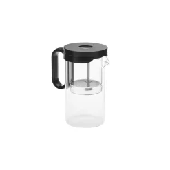 Outlet Brewy Glass Tea French Press, 500ml, Black Transparent French Press