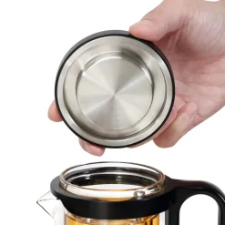 Outlet Brewy Glass Tea French Press, 500ml, Black Transparent French Press