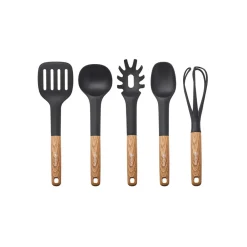 Sale Brownwood 5-Piece Kitchen Utensil Set, Brown Kitchen Utensils