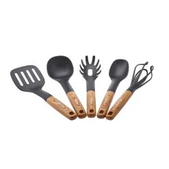 Sale Brownwood 5-Piece Kitchen Utensil Set, Brown Kitchen Utensils