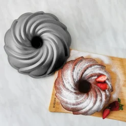 Best Cake Pro Aluminium Cast Decorative Bundt Cake Tin, 24cm, Anthracite Cake Tins