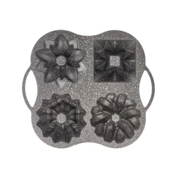 Sale Cake Pro Aluminium Cast Decorative Bundt Cake Tin, 4 Piece, 28cmx35cm, Cake Tins