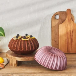 Best Cake Pro Aluminium Cast Decorative Bundt Cake Tin, 25.5cm, Pink Cake Tins