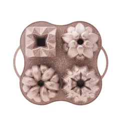 Clearance Cake Pro Aluminium Cast Decorative Bundt Cake Tin, 4 Piece, 28cmx35cm, Cake Tins