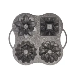 Clearance Cake Pro Aluminium Cast Decorative Bundt Cake Tin, 4 Piece, 28cmx35cm, Cake Tins