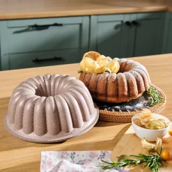 Hot Cake Pro Lina Aluminium Cast Decorative Bundt Cake Tin, 25.5cm, Rosegold Cake Tins