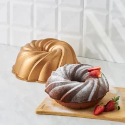 Online Cake Pro Pare Aluminium Cast Decorative Bundt Cake Tin, 24cm, Cake Tins