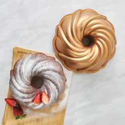 Online Cake Pro Pare Aluminium Cast Decorative Bundt Cake Tin, 24cm, Cake Tins